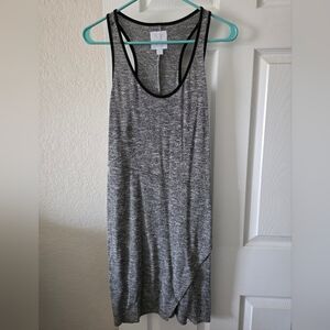 New York & Company Heathered Black and Gray Mini Dress